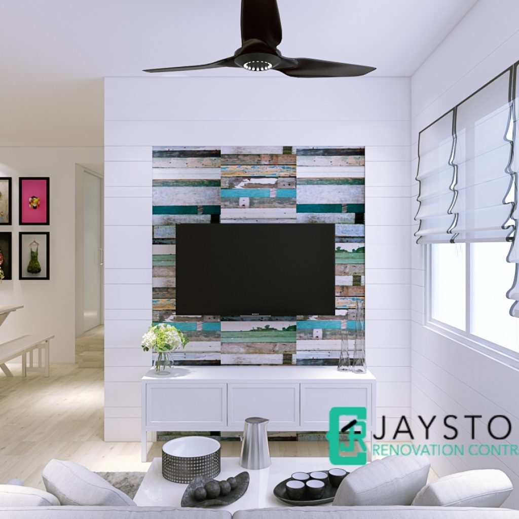 After: Completed designer HDB flat at Punggol Drive Singapore